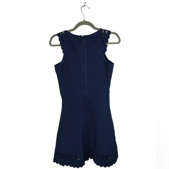 Alya Women’s Dress Bandage V Neck Sleeveless Cut Out Scalloped Hem - Picture 2 of 11